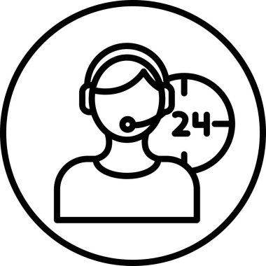 Çağrı merkezi. Web simgesi basit illüstrasyon