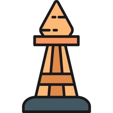 renkli piramit vektör simgesi