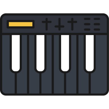 renkli klavye vektör simgesi