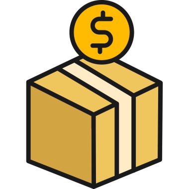 Kutu Doldurulmuş Gradyan Vektör Simgesi Tasarımı