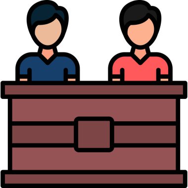 Yargıç simgesi, vektör illüstrasyonu