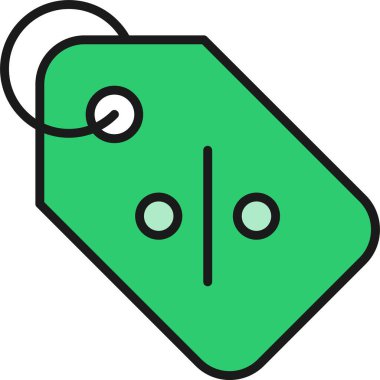 Etiket. Web simgesi basit illüstrasyon