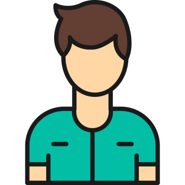 avatar adam saç stili tasarımı, vektör illüstrasyonu