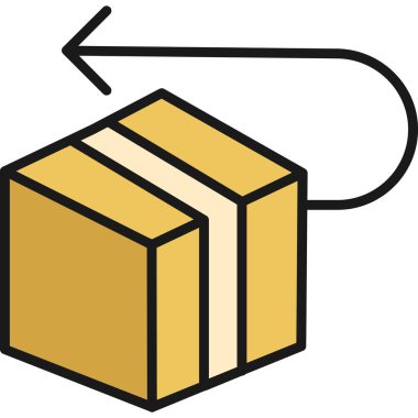 kutu teslim gönderme simgesi Doldurulmuş ana hatlar biçimi