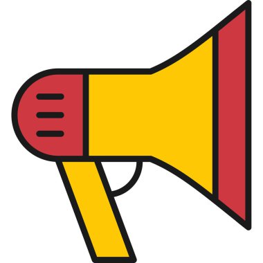 Megafon. Web simgesi basit illüstrasyon