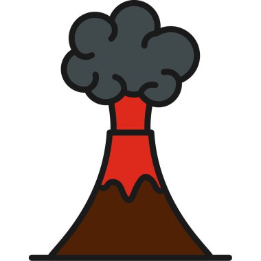 Nükleer santral simgesinin vektör çizimi