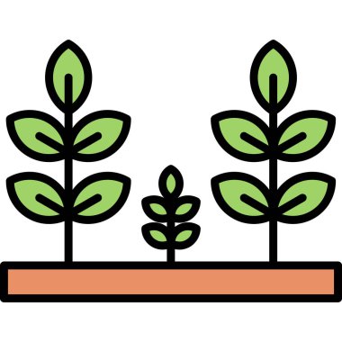 Bitki. Web simgesi basit illüstrasyon