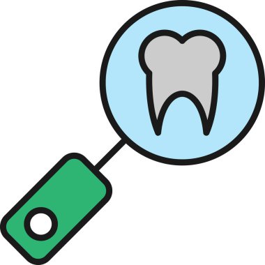 diş hekimi simge vektör çizim