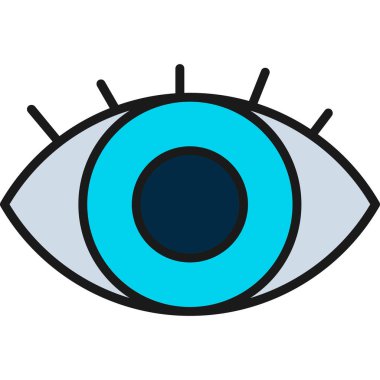 Göz simgesi vektör illüstrasyonu