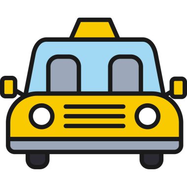 Taksi vektör simgesi modern basit illüstrasyon