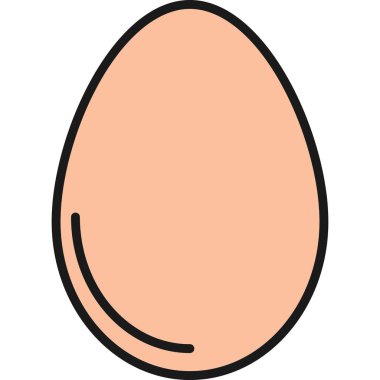 Yumurta ikonu. Web için yumurta vektör simgelerinin özet çizimi