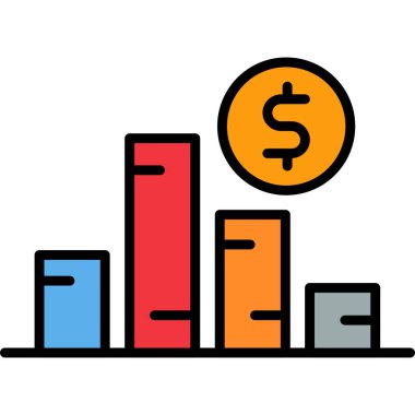 grafik vektör renk çizgisi simgesi