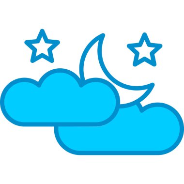 Gece gökyüzünde bulut ile