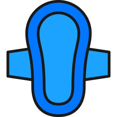 Mavi ve kırmızı çizgi filmin vektör çizimi