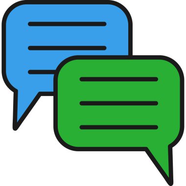 Konuş. Web simgesi basit illüstrasyon