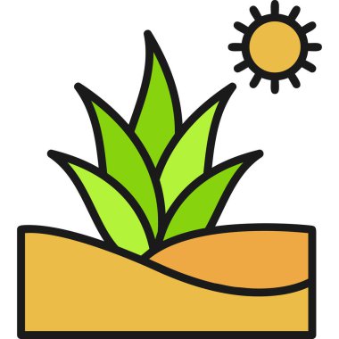 bitki simgesi, basit tasarım vektör çizimi