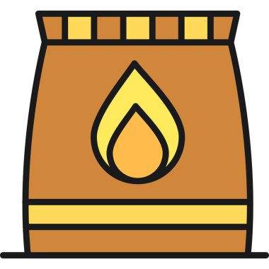 Yanan alev ikonu. Yanan alev vektörü simgesi rengi düz izole