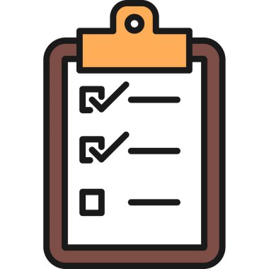 Kontrol listesi. Web simgesi basit illüstrasyon