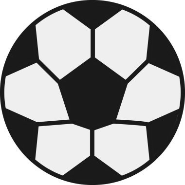 futbol topu simgesi arkaplanda izole edilmiş basit bir şekilde