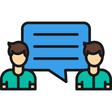 sohbet ve ileti simgesi, vektör illüstrasyon tasarımı