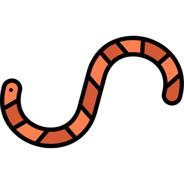 Yılan çizgi film ikonu. vektör illüstrasyonu