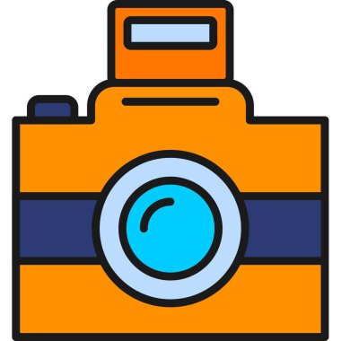 Kamera. Web simgesi basit illüstrasyon