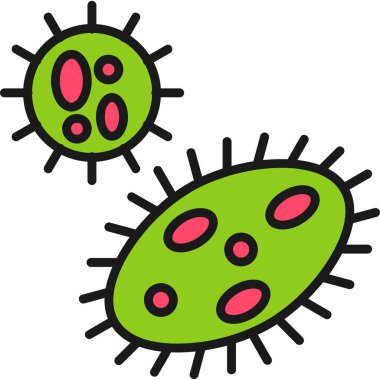 bakteri mikroorganizmaları ana hat biçiminde simge