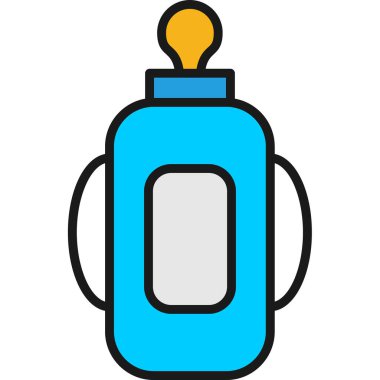 Su Şişesi Web simgesi, vektör illüstrasyonu