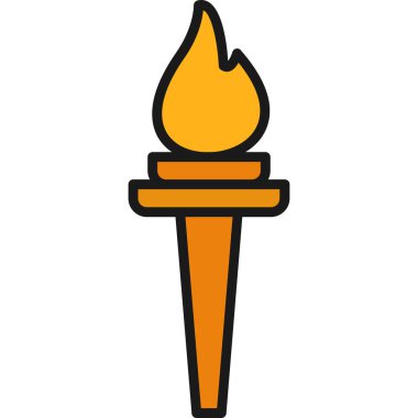 Meşale alevi. Web simgesi