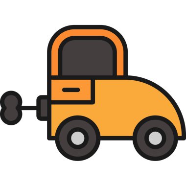 Teslimat arabası ikonu. Web için dağıtım kamyonu vektör simgelerinin ana hatları