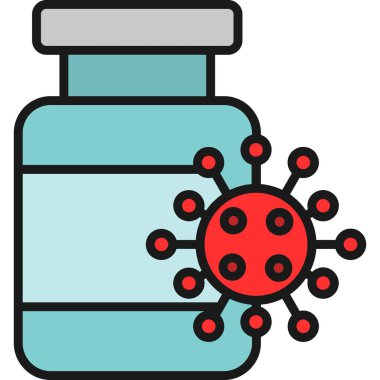 Virüs Simgesi, vektör illüstrasyonu