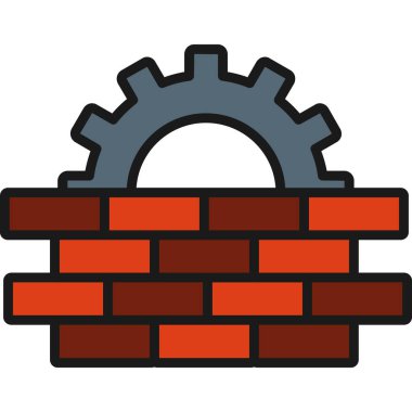 İnşaat endüstrisi, ana hatlarıyla doldurulmuş simge