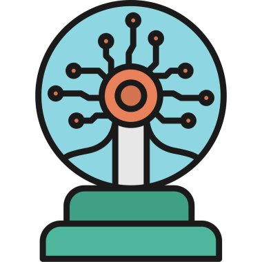 uydu simgesi vektör illüstrasyonu