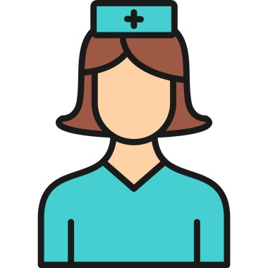 Doktor. Web simgesi vektör illüstrasyonu