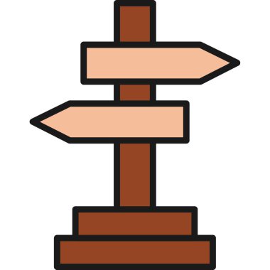 Yön. Web simgesi basit illüstrasyon