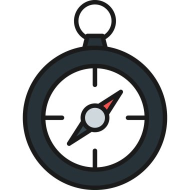 pusula vektörü düz renk simgesi