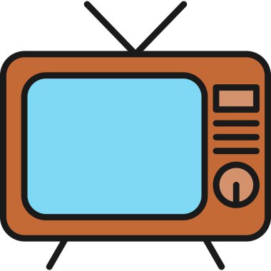 Televizyon. Web simgesi basit illüstrasyon