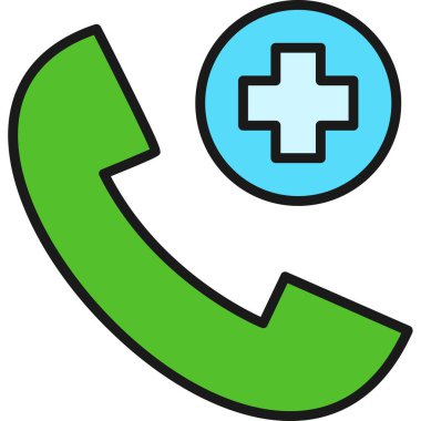 Tıbbi yardım simgesini ana hatlar biçiminde ara