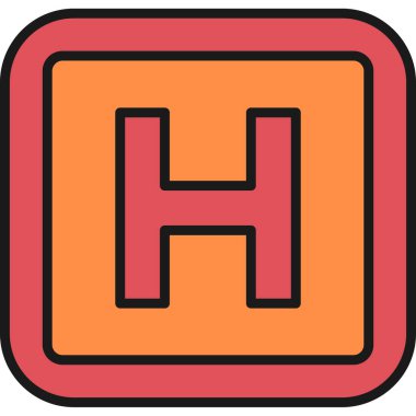 Hastane acil tıbbi ikonu