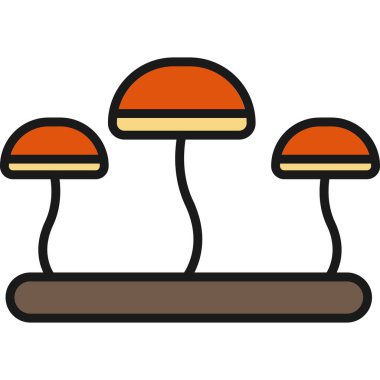 mantar vektör simgesi modern basit illüstrasyon