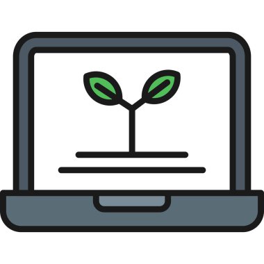 dizüstü bilgisayar simgesi doldurulmuş ana hat biçimi