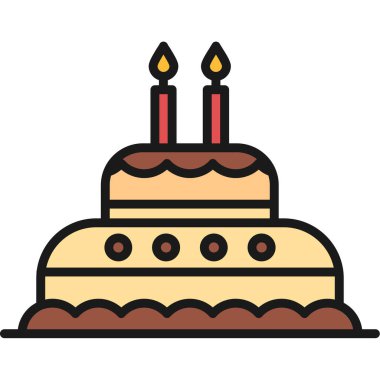 Pasta renkli vektör simgesi