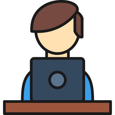 Konferans çağrısı ikonu. özet toplantı konferans vektör rengi düz izole