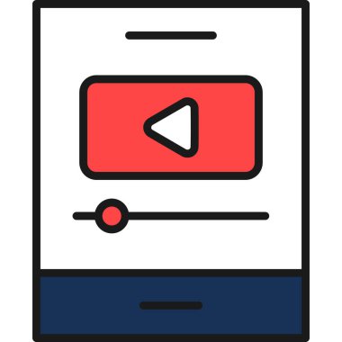 video web vektör illüstrasyonu