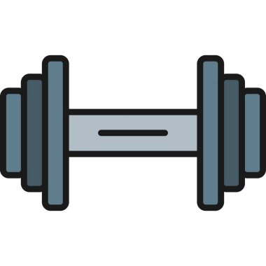 Fitness çan jimnastik ikonu - taslak biçimi