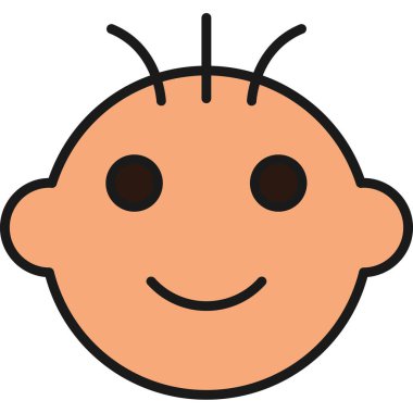 Yüz. Web simgesi vektör illüstrasyonu