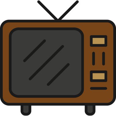 Televizyon. Web simgesi basit illüstrasyon