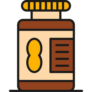 İlaç şişesi ikonu. özet vektör simgesi