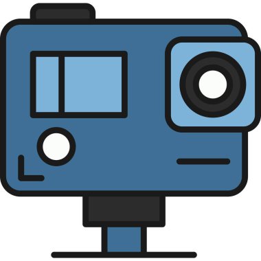 Kamera simgesi, vektör illüstrasyonu.