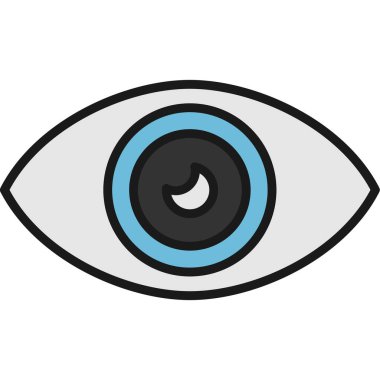Göz simgesi vektör illüstrasyonu